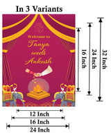 Indian Wedding Ceremony Welcome Board for Decoration