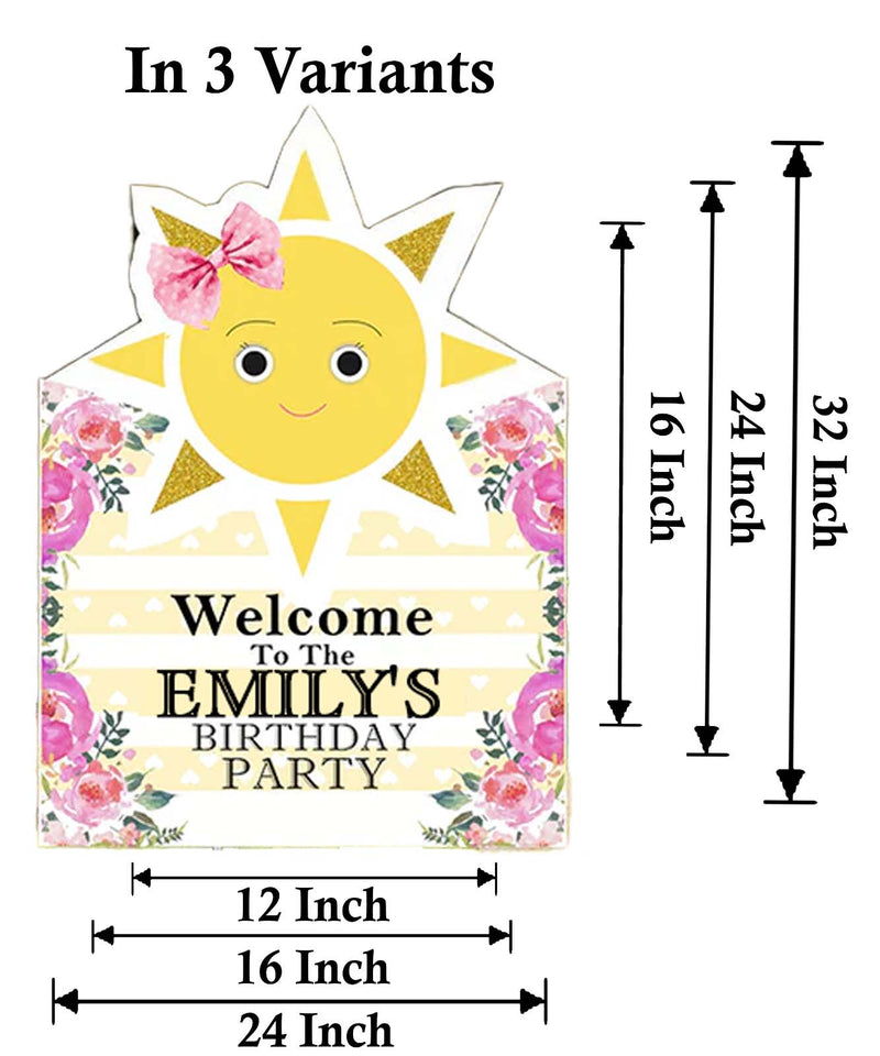 Sunshine Theme Birthday Party Yard Sign/Welcome Board