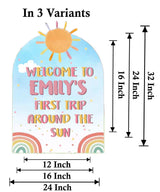 First Trip Around The Sun Theme Birthday Party Yard Sign/Welcome Board.