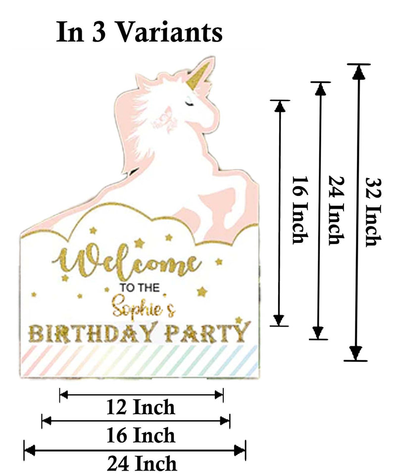 Unicorn Theme Birthday Party Yard Sign/Welcome Board.