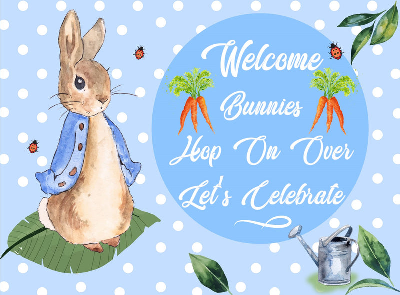 Bunny Theme Birthday Party Yard Sign/Welcome Board.