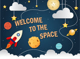 Space Theme Birthday Party Yard Sign/Welcome Board