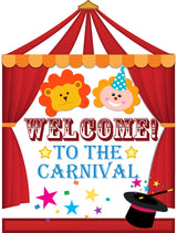 Carnival Theme Birthday Party Yard Sign/Welcome Board