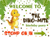 Dinosaur Theme Birthday Party Yard Sign/Welcome Board