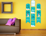 Winter Wonderland Theme Birthday Paper Door Banner/ Wall Decoration.