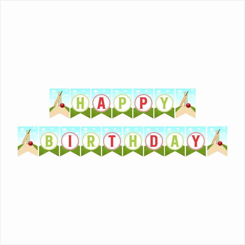 Cricket Theme Birthday Party Banner for Decoration