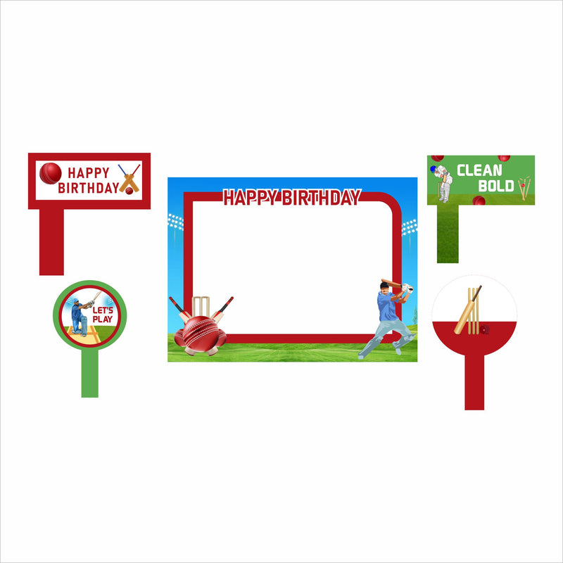 Cricket Theme Birthday Party Selfie Photo Booth Frame