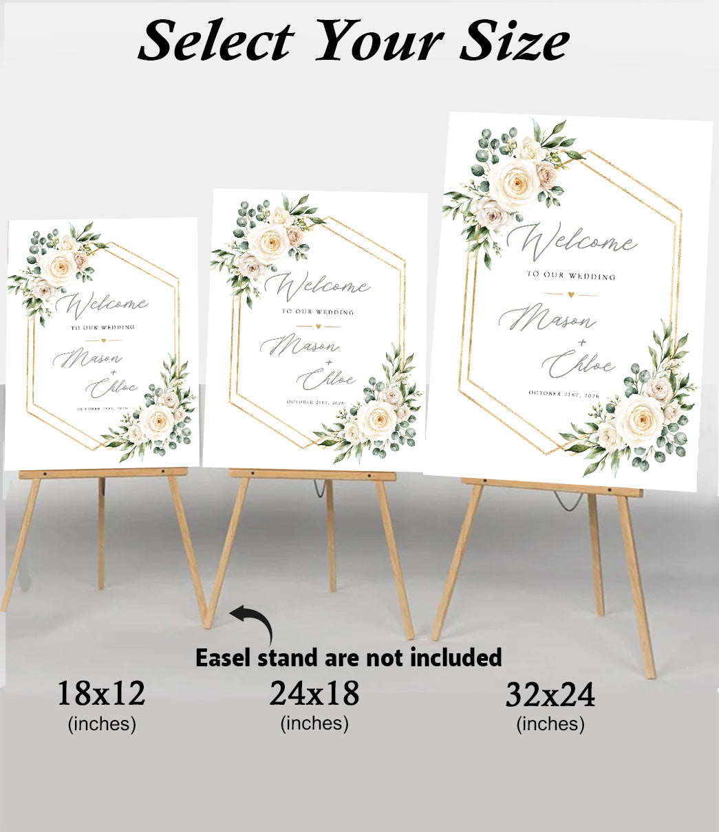 Wedding Welcome Sign Board for Decoration
