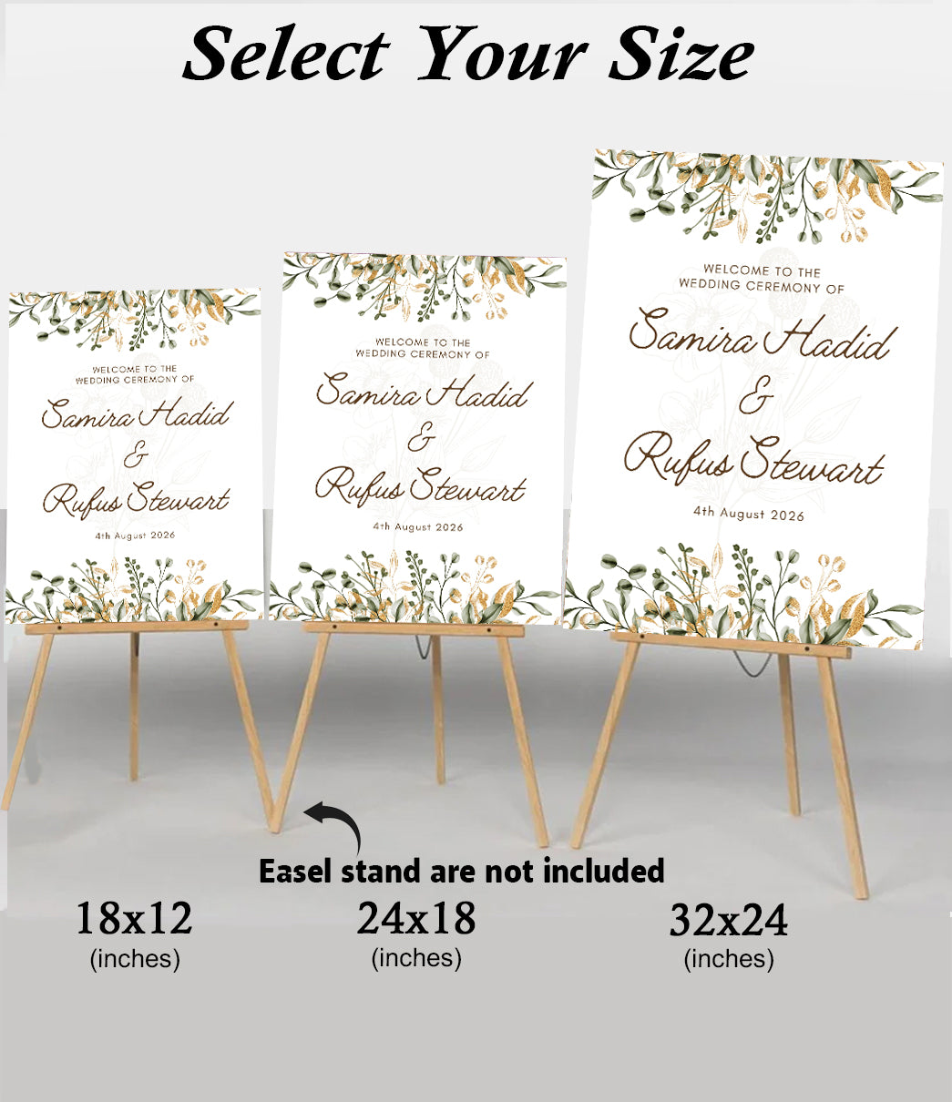 Wedding Welcome Sign Board for Decoration