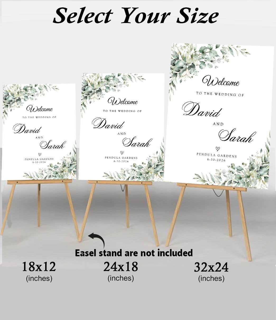 Wedding Welcome Sign Board for Decoration