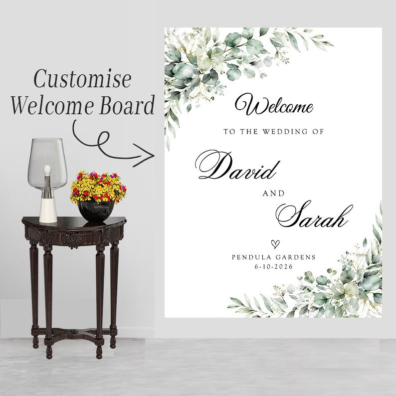Wedding Welcome Sign Board for Decoration