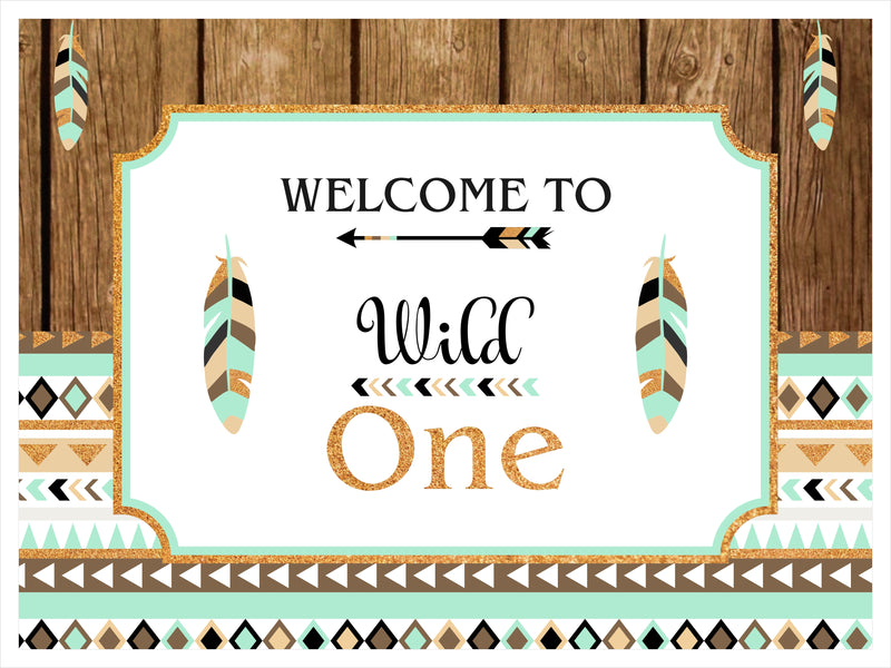 Wild One Theme Birthday Party Yard Sign/Welcome Board.