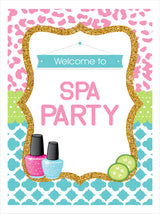 Spa Theme Birthday Party Yard Sign/Welcome Board