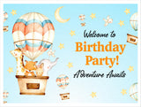 Hot Air Balloon Theme Birthday Party Yard Sign/Welcome Board