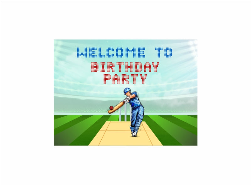 Cricket Theme Birthday Party Yard Sign/Welcome Board