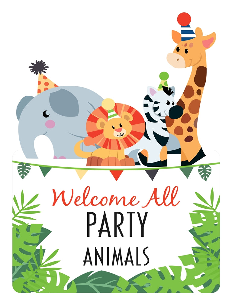 Jungle Safari Theme Birthday Party Yard Sign/Welcome Board.