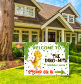 Dinosaur Theme Birthday Party Yard Sign/Welcome Board