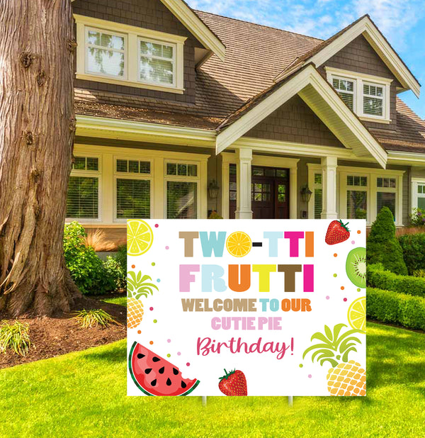 Twotti Fruity Theme Birthday Party Yard Sign/Welcome Board