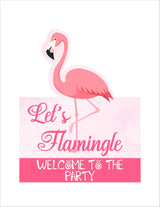 Flamingo Theme Birthday Party Yard Sign/Welcome Board.