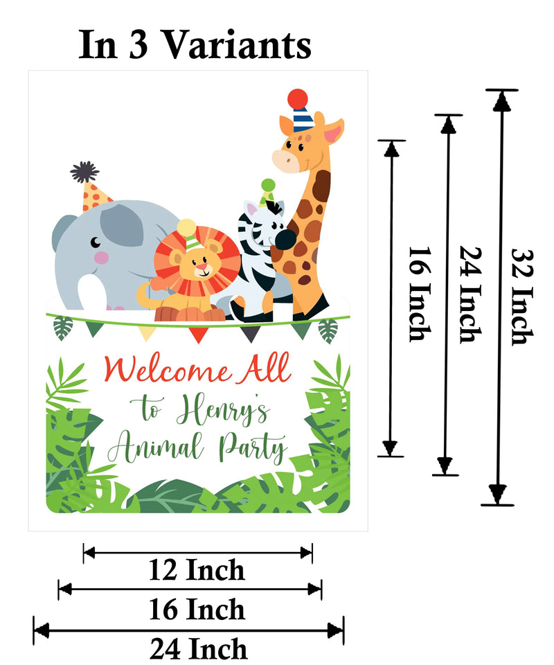 Jungle Safari Theme Birthday Party Yard Sign/Welcome Board.