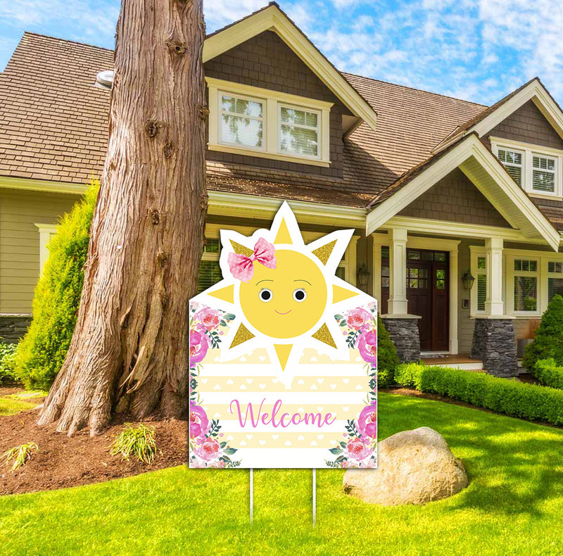 Sunshine Theme Birthday Party Yard Sign/Welcome Board