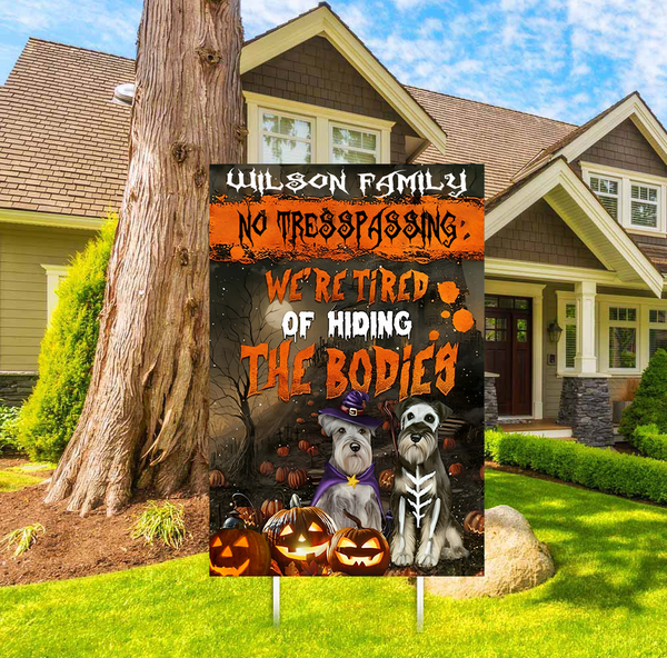 Personalize Halloween Party Family Name Yard Sign for Decoration