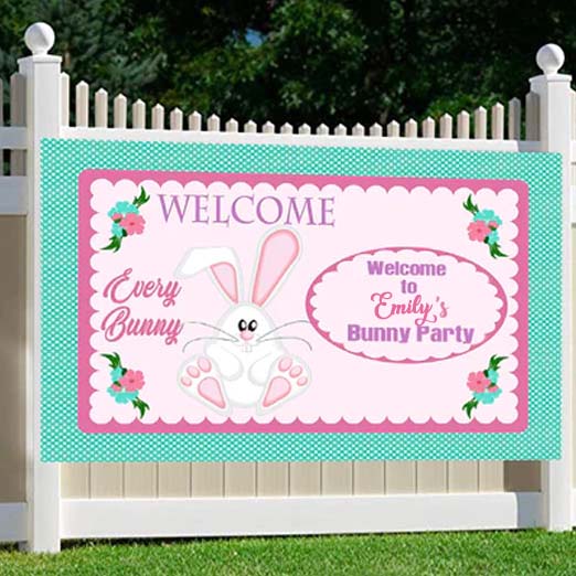 Bunny Theme Birthday Party Yard Sign/Welcome Board.
