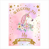 Unicorn Theme Birthday Party Yard Sign/Welcome Board.