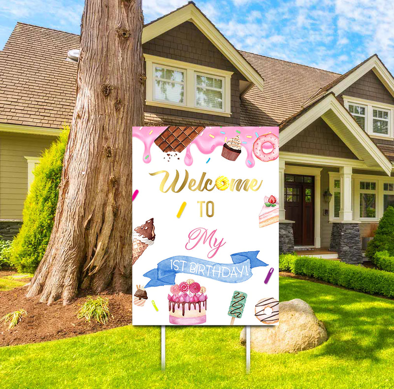 Candyland Theme Birthday Party Yard Sign/Welcome Board.