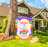 Pop It Theme Birthday Party Yard Sign/Welcome Board.