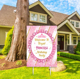 Princess Theme Birthday Party Yard Sign/Welcome Board.