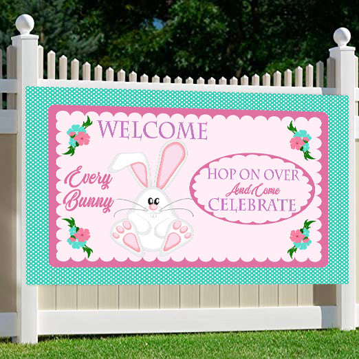 Bunny Theme Birthday Party Yard Sign/Welcome Board.