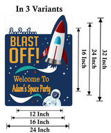 Space Theme Birthday Party Yard Sign/Welcome Board