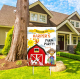 Farm Animal Theme Birthday Party Yard Sign/Welcome Board