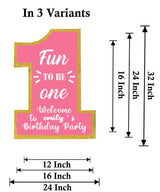 One Is Fun Theme Birthday Party Yard Sign/Welcome Board.