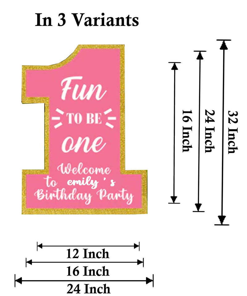 One Is Fun Theme Birthday Party Yard Sign/Welcome Board.