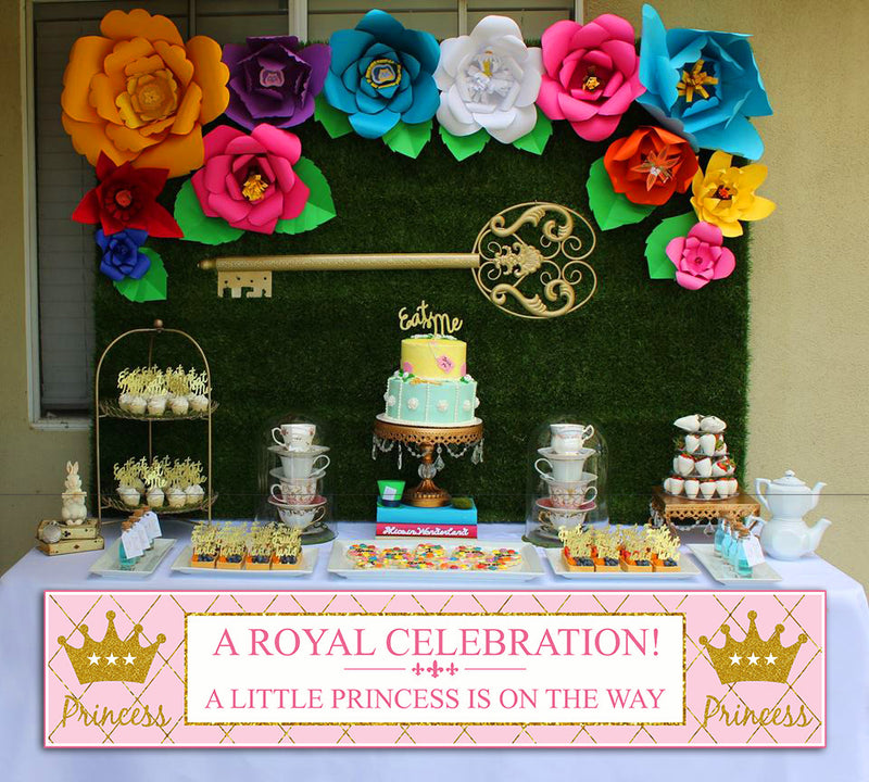 Princess Birthday Party Long Banner for Decoration