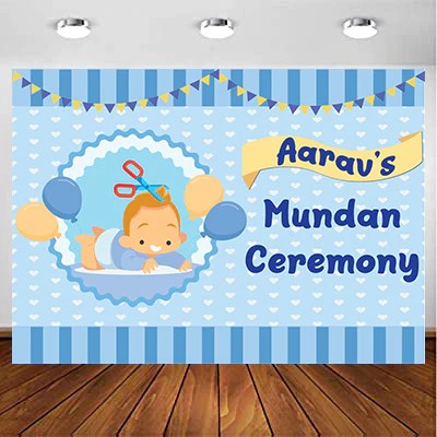 Mundan Ceremony Personalized Backdrop