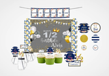 Half Birthday Boys Theme Complete Personalize Party Kit