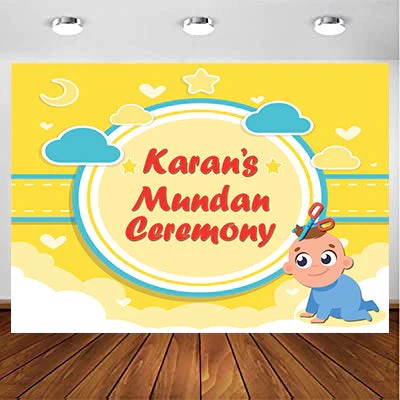 Mundan Ceremony Personalized Backdrop