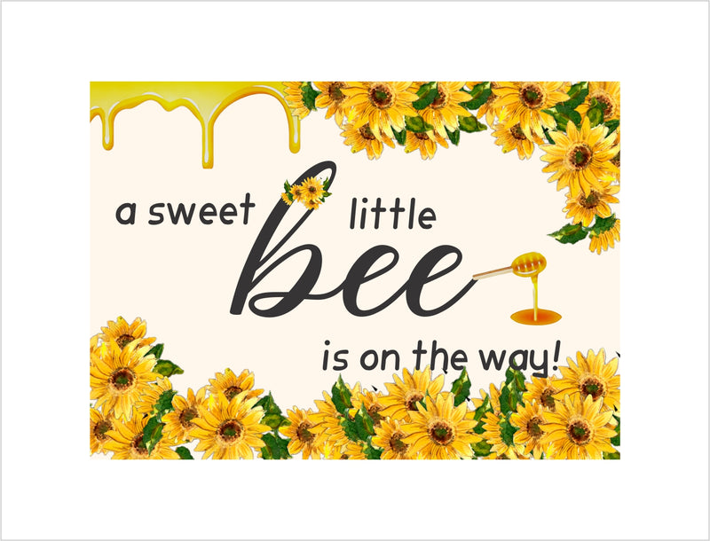 "What It Will Bee" Baby Shower Theme Party Backdrop.