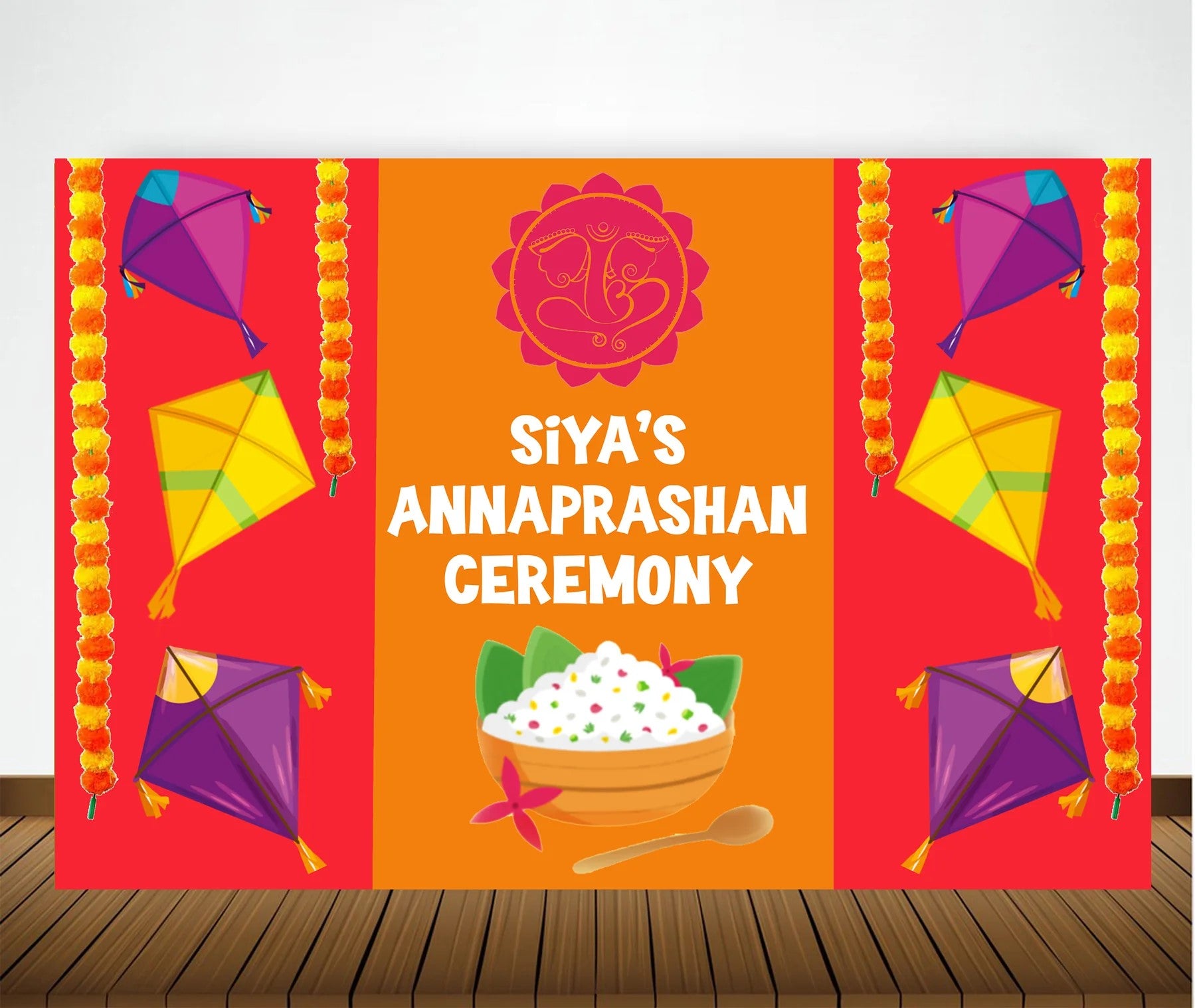 Annaprashana Ceremony Personalized Backdrop