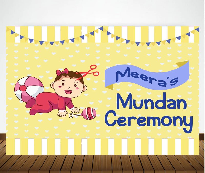 Mundan Ceremony Personalized Backdrop