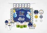 Half Birthday Boys Theme Complete Personalize Party Kit