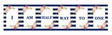 Half Birthday Boys Theme Birthday Party Banner for Decoration