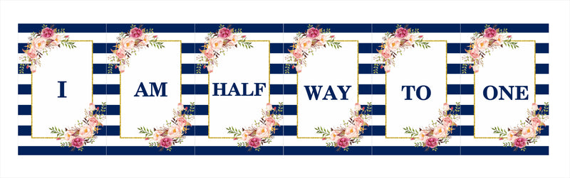 Half Birthday Boys Theme Birthday Party Banner for Decoration