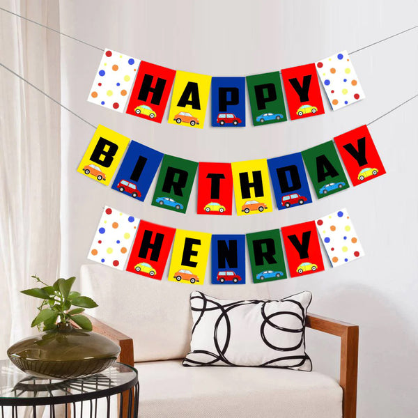 Transport Theme Birthday Party Banner for Decoration