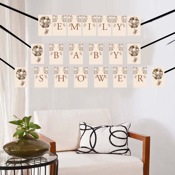 We Can Bearly Wait Theme Baby Shower Party Banner for Decoration