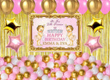 Twin Girls Birthday Party Complete Set with Personalized Backdrop