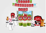 Farm Animal Birthday Complete Personalize Party Kit